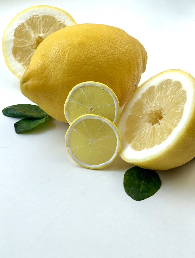 Broša - Citrons - 2 apaļas šķēles